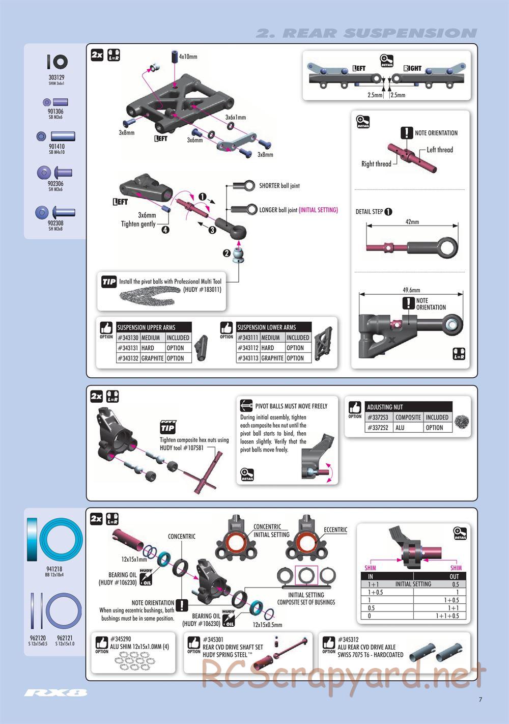 Xray - RX8.3 (2020) - Manual - Page 7