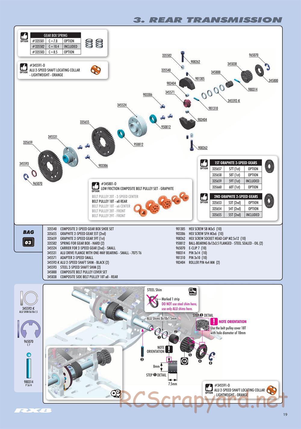 Xray - RX8.3 (2020) - Manual - Page 19
