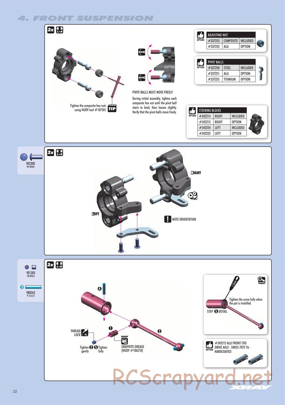 Xray - RX8.3 (2020) - Manual - Page 22