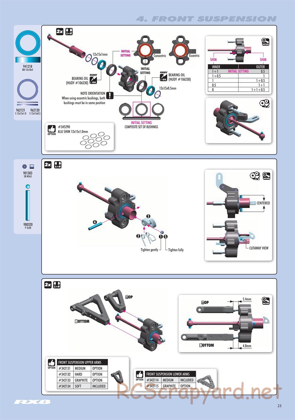 Xray - RX8.3 (2020) - Manual - Page 23
