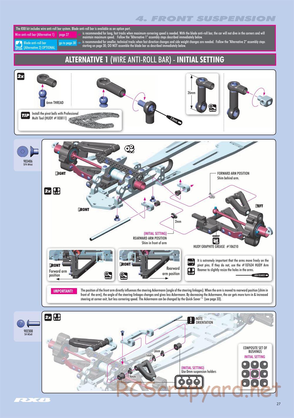 Xray - RX8.3 (2020) - Manual - Page 27