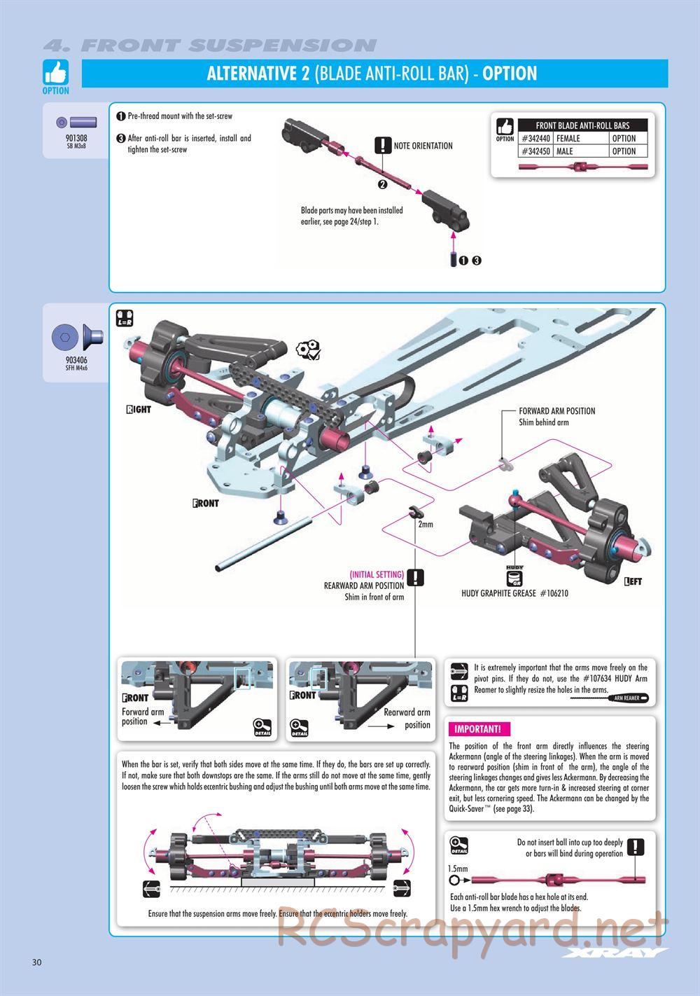 Xray - RX8.3 (2020) - Manual - Page 30