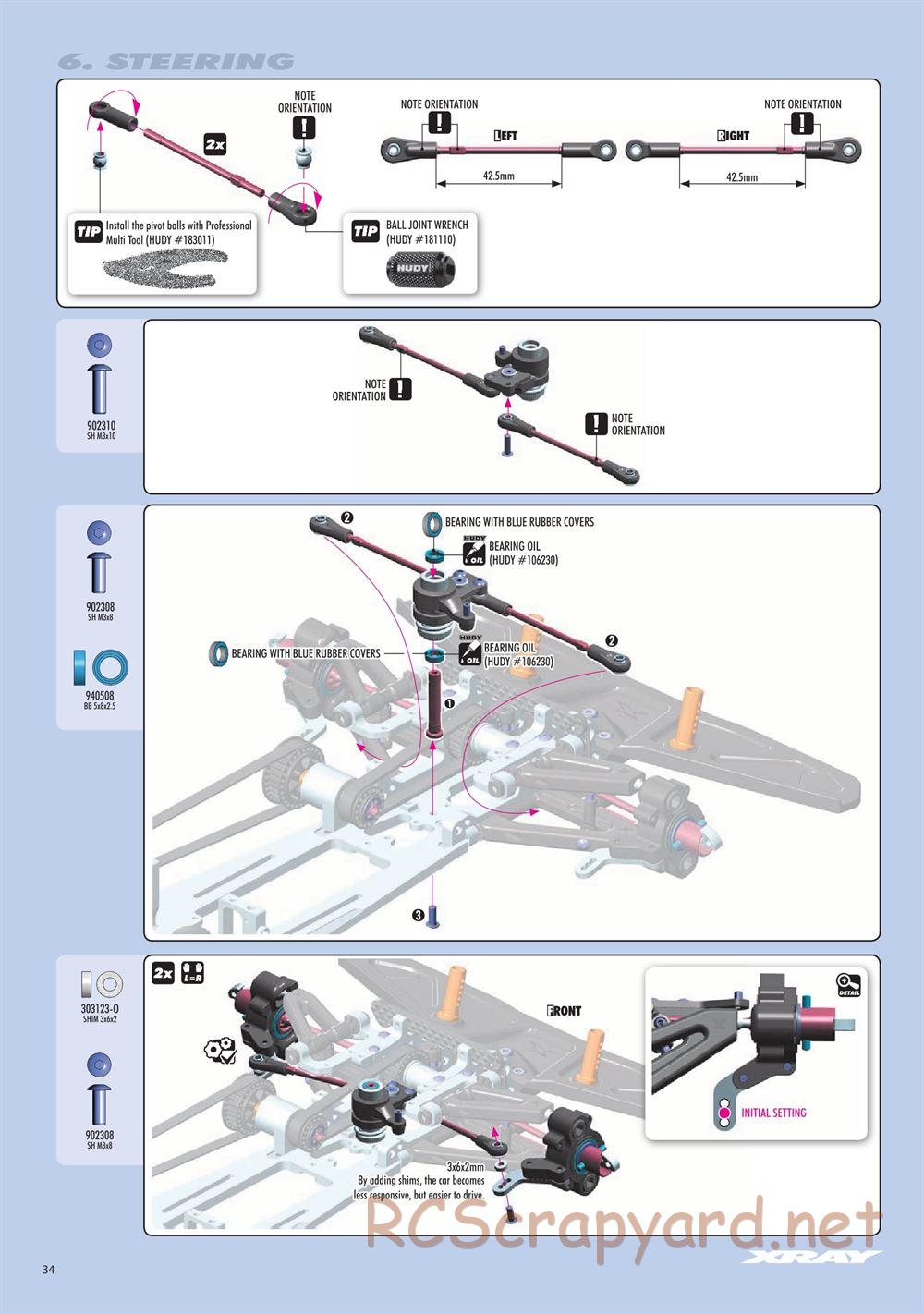 Xray - RX8.3 (2020) - Manual - Page 34