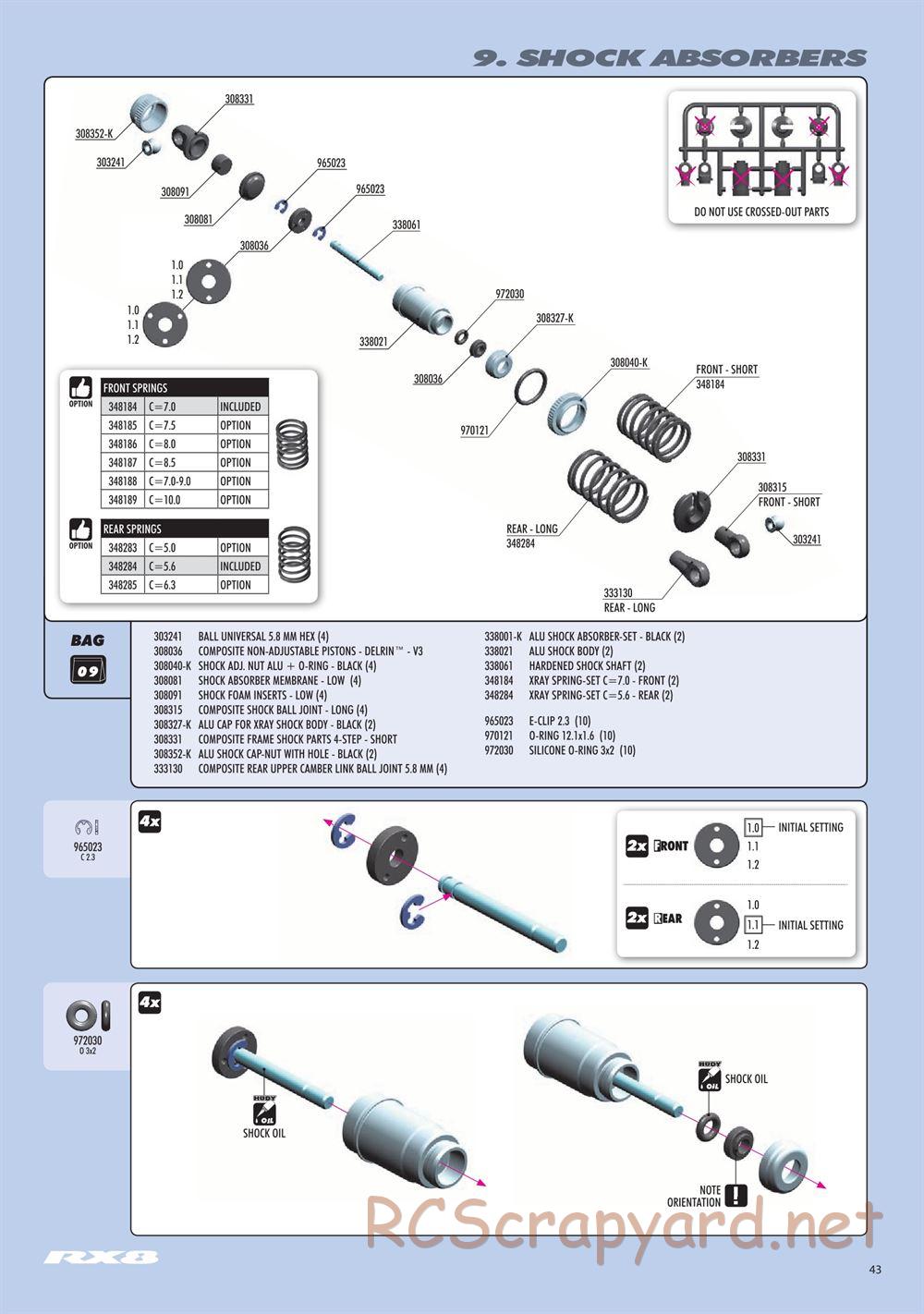 Xray - RX8.3 (2020) - Manual - Page 43
