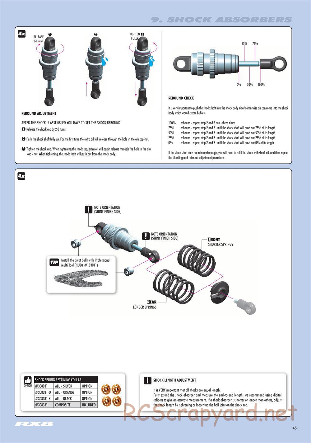 Xray - RX8.3 (2020) - Manual - Page 45