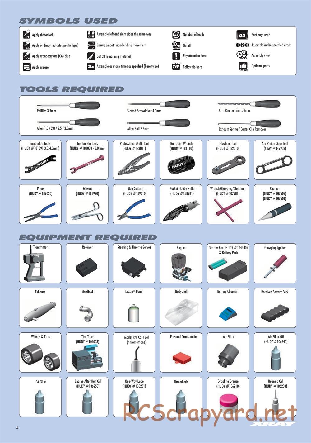 Xray - RX8E 2019 (RX8E'19) - Manual - Page 4