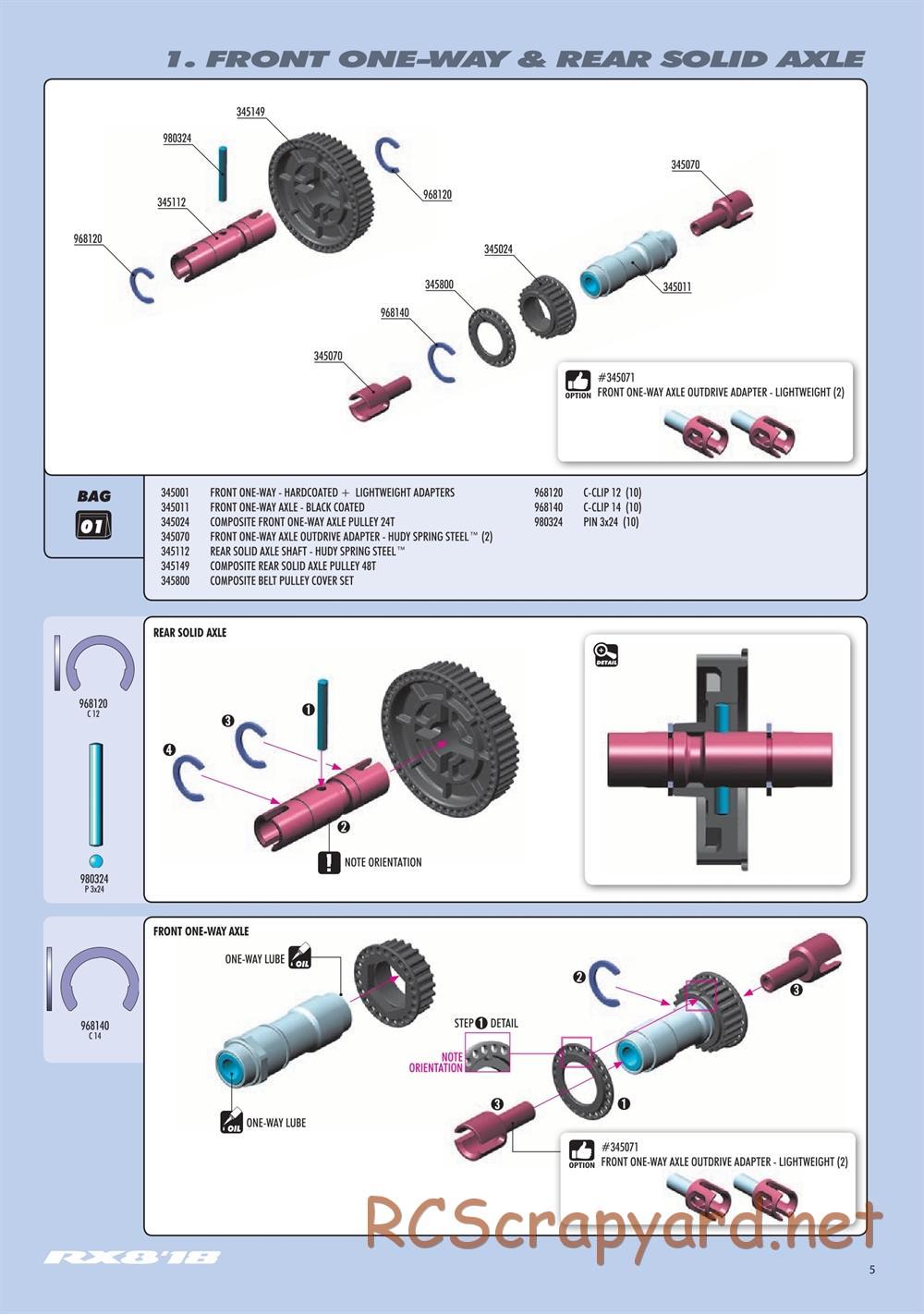 Xray - RX8E 2019 (RX8E'19) - Manual - Page 5