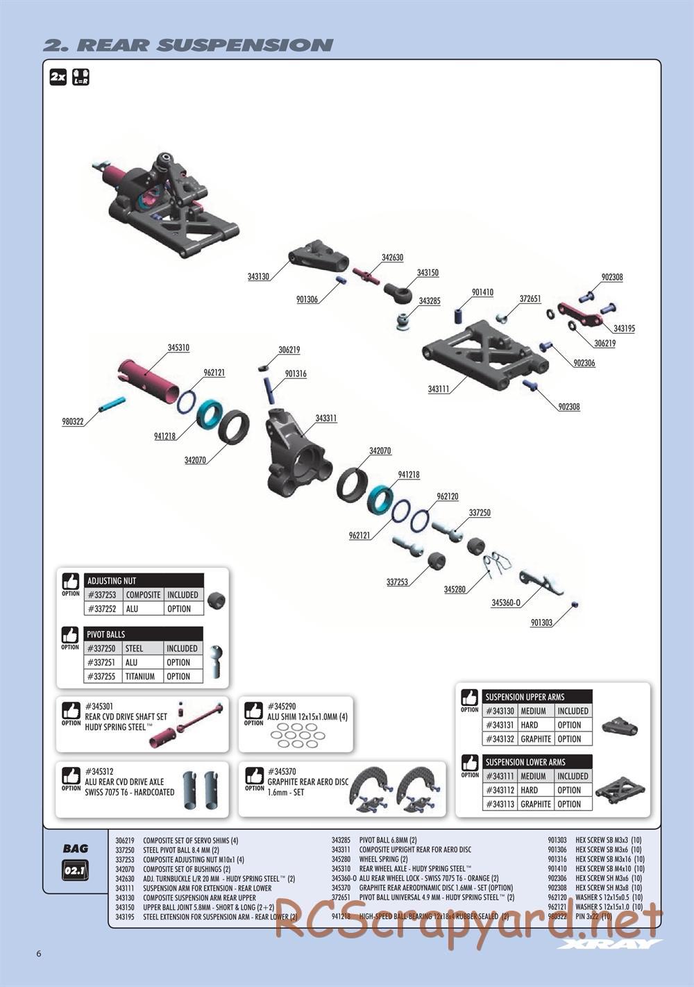 Xray - RX8E 2019 (RX8E'19) - Manual - Page 6