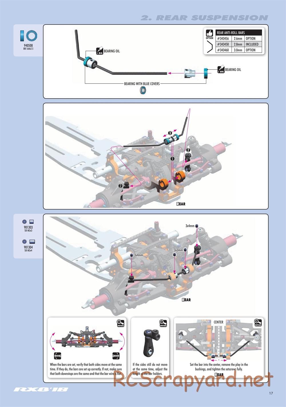 Xray - RX8E 2019 (RX8E'19) - Manual - Page 17