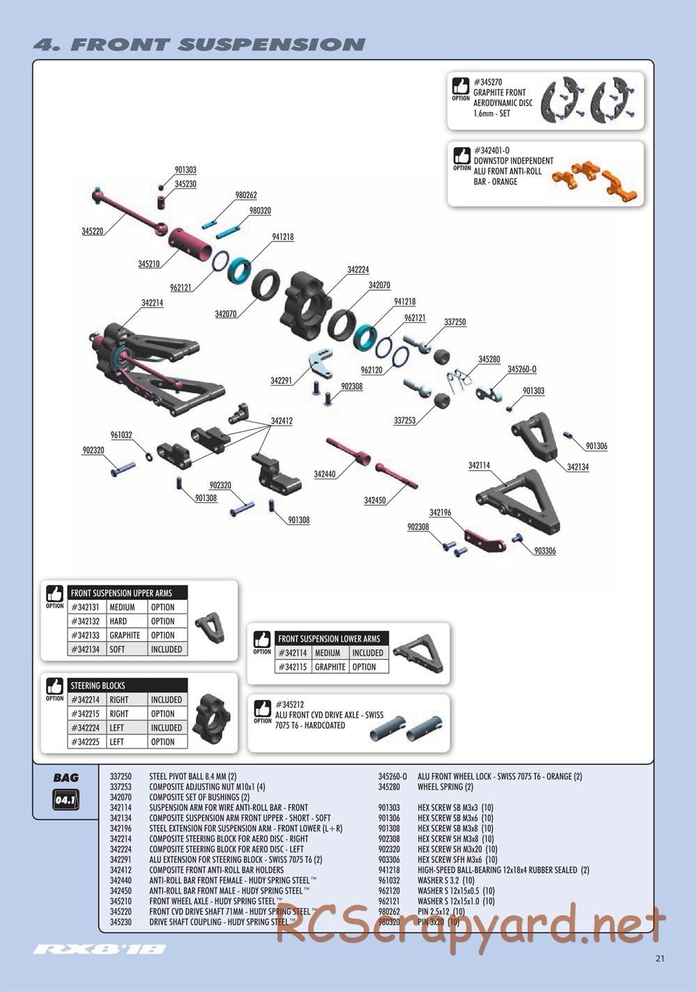 Xray - RX8E 2019 (RX8E'19) - Manual - Page 21