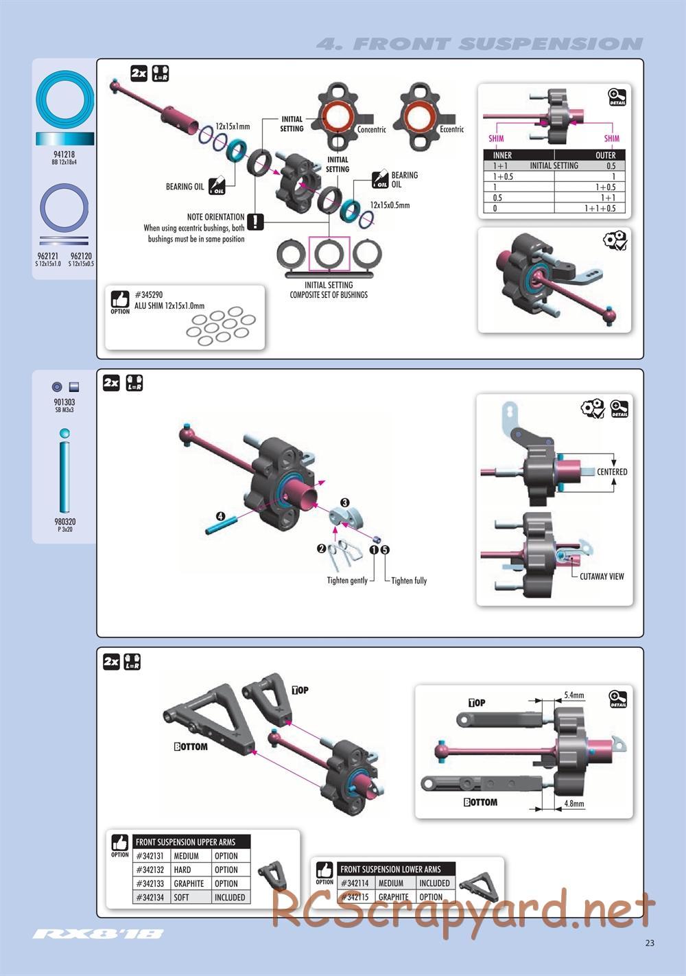 Xray - RX8E 2019 (RX8E'19) - Manual - Page 23