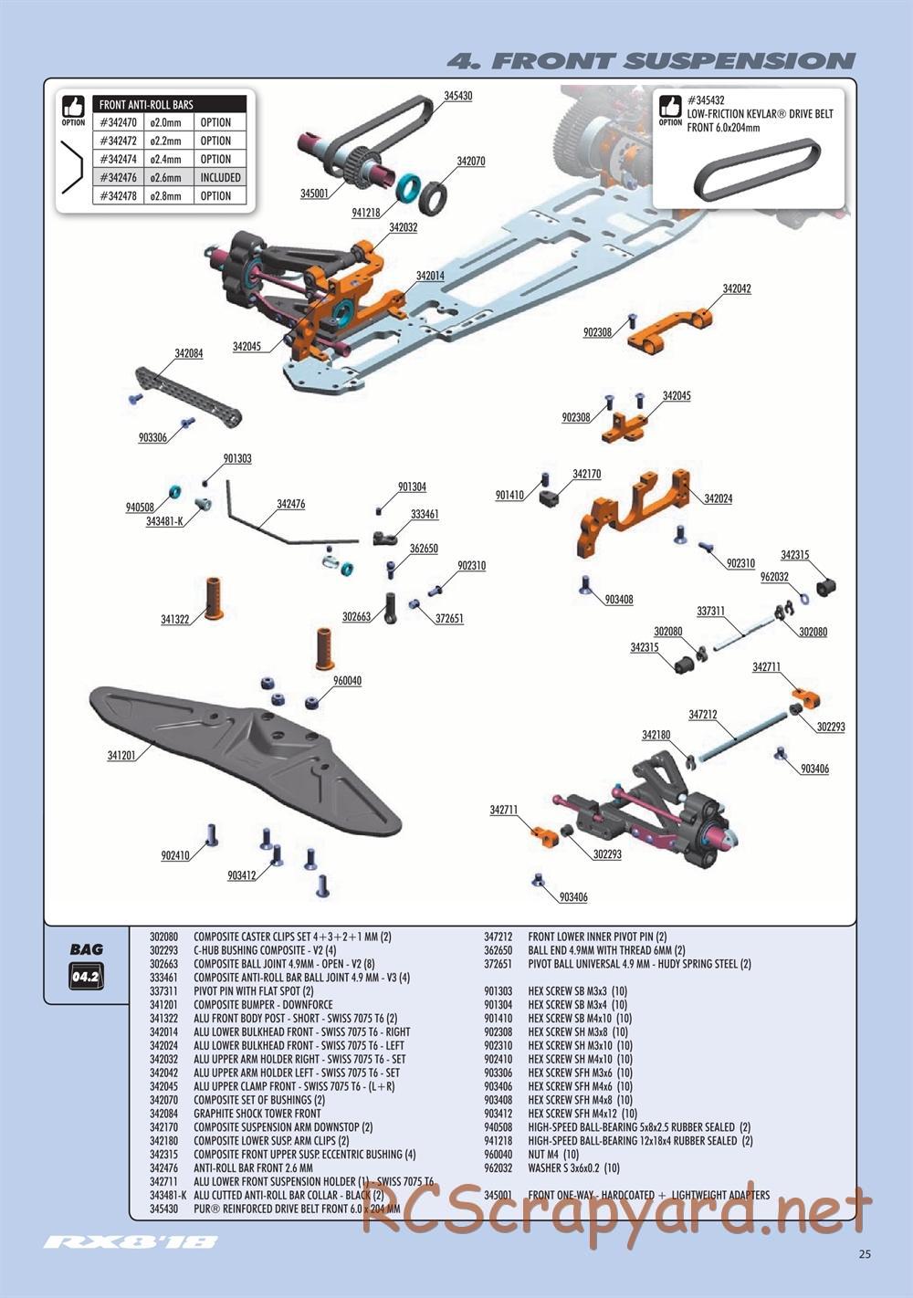 Xray - RX8E 2019 (RX8E'19) - Manual - Page 25