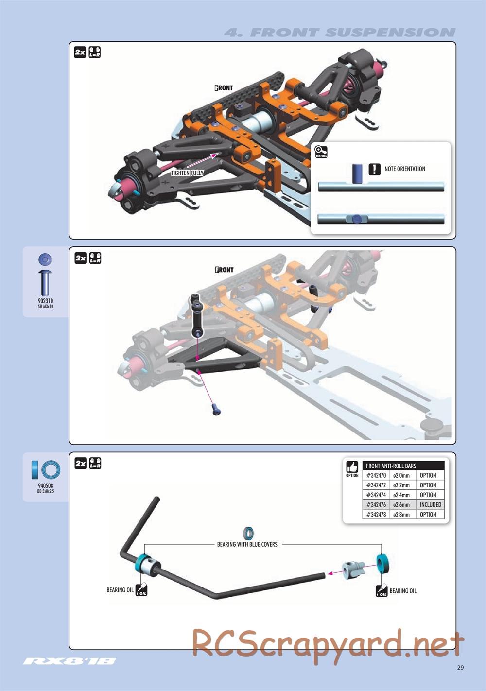Xray - RX8E 2019 (RX8E'19) - Manual - Page 29