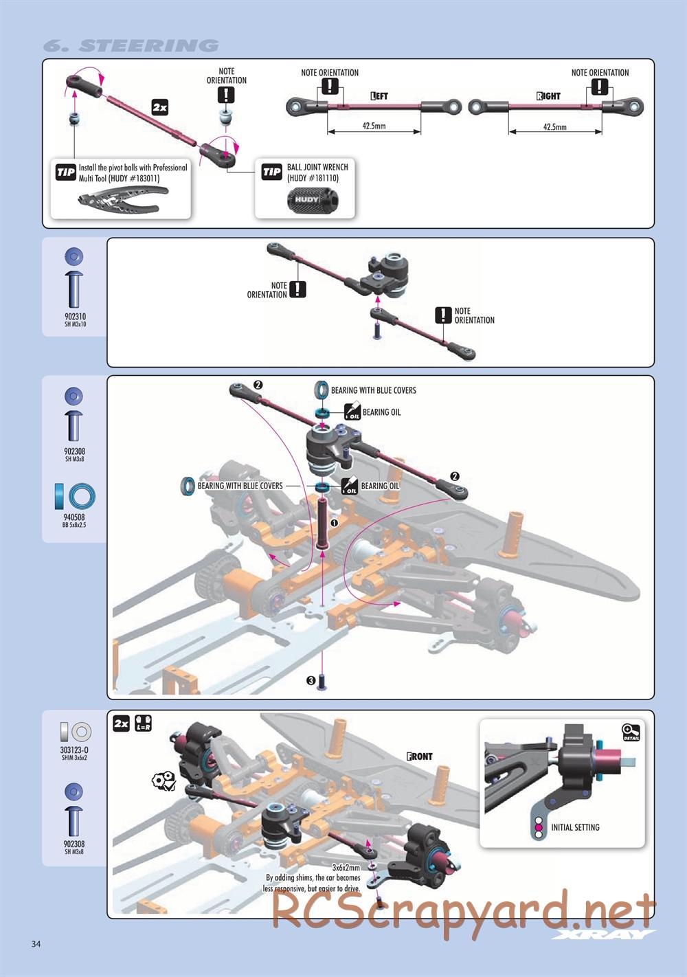Xray - RX8E 2019 (RX8E'19) - Manual - Page 34
