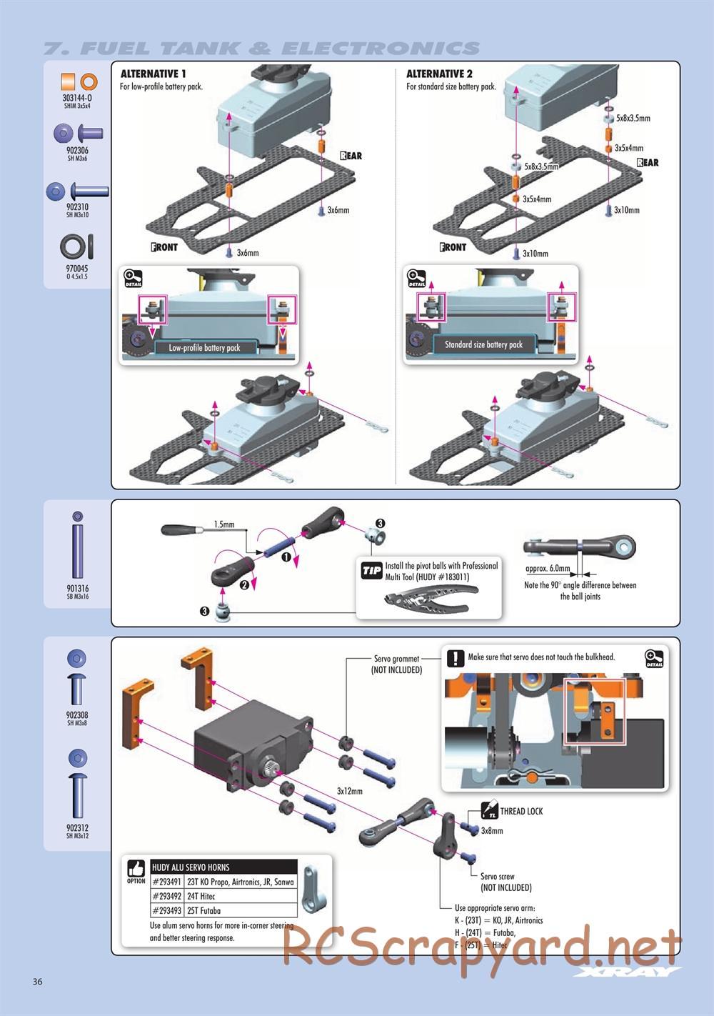 Xray - RX8E 2019 (RX8E'19) - Manual - Page 36