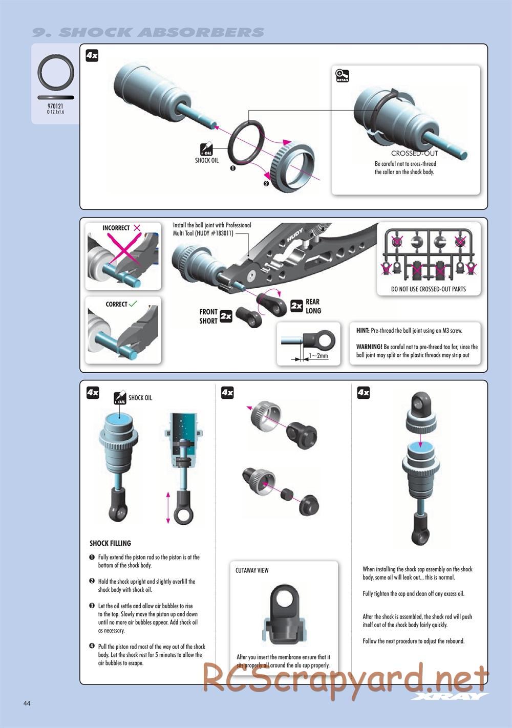 Xray - RX8E 2019 (RX8E'19) - Manual - Page 44