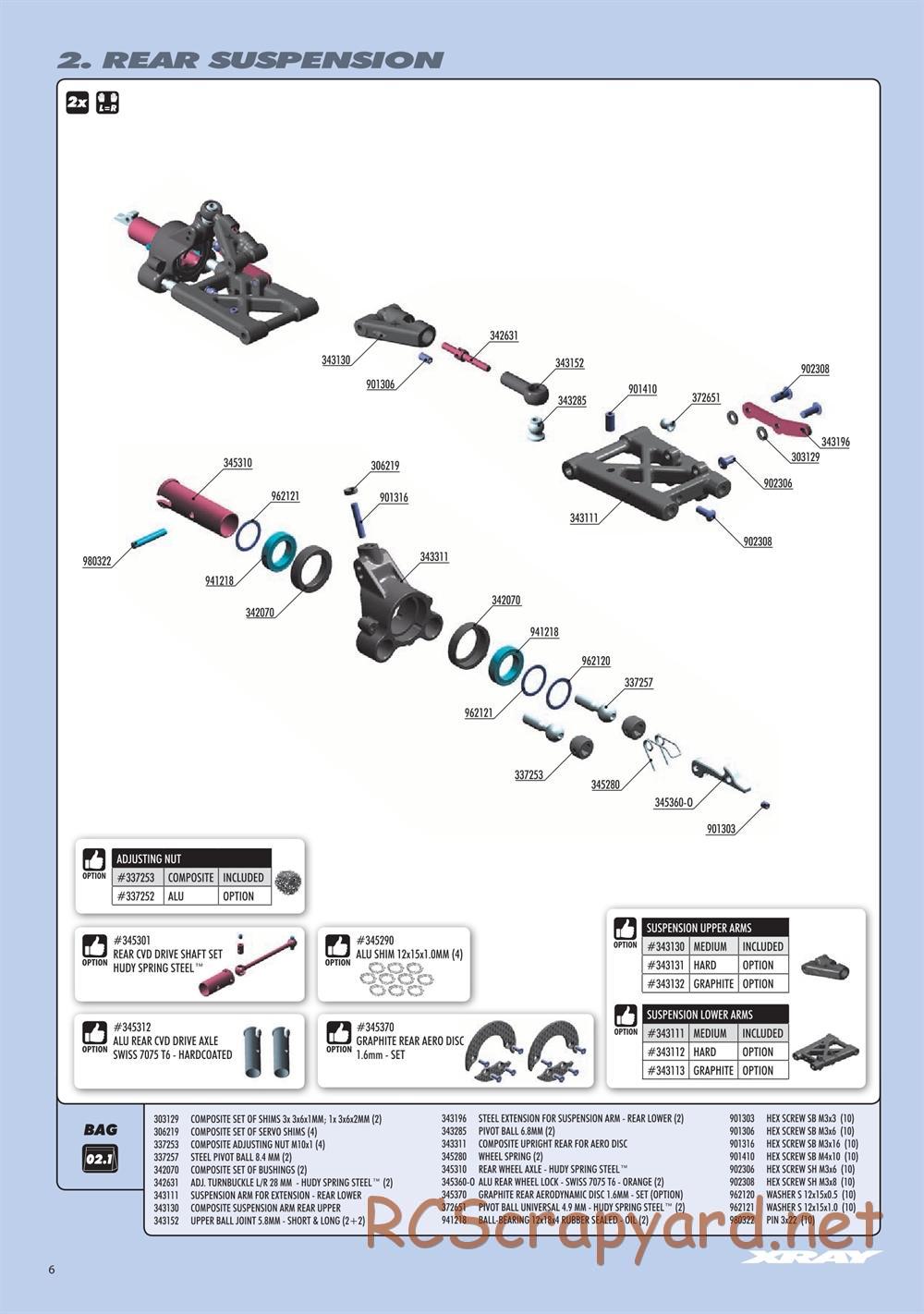 Xray - RX8E.2 2020 (RX8E'20) - Manual - Page 6