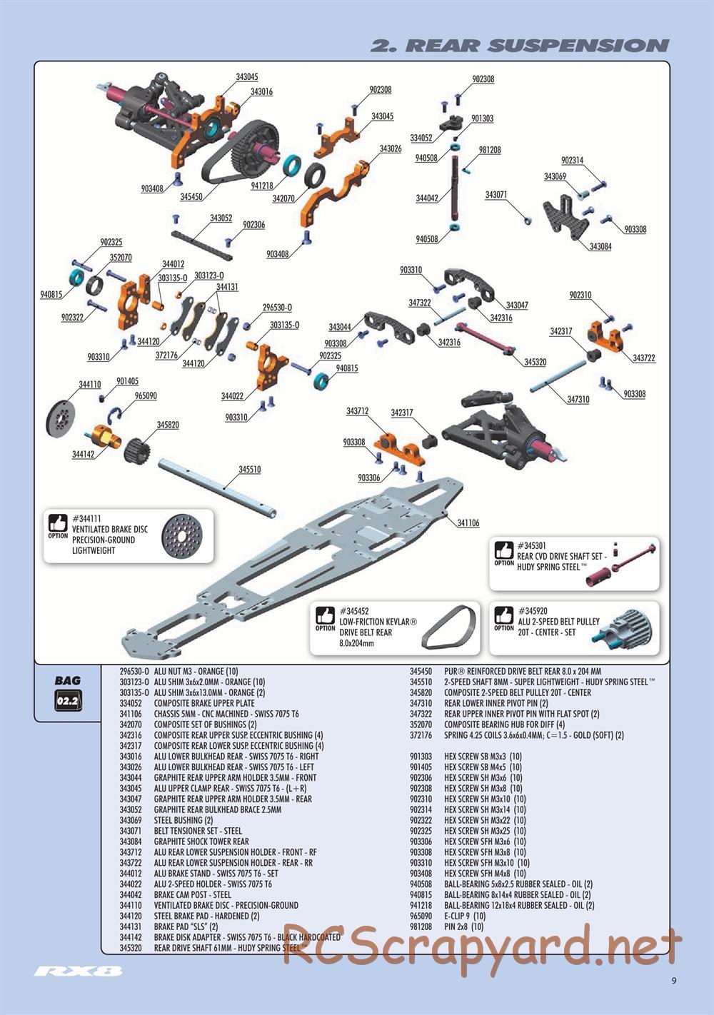Xray - RX8E.2 2020 (RX8E'20) - Manual - Page 9