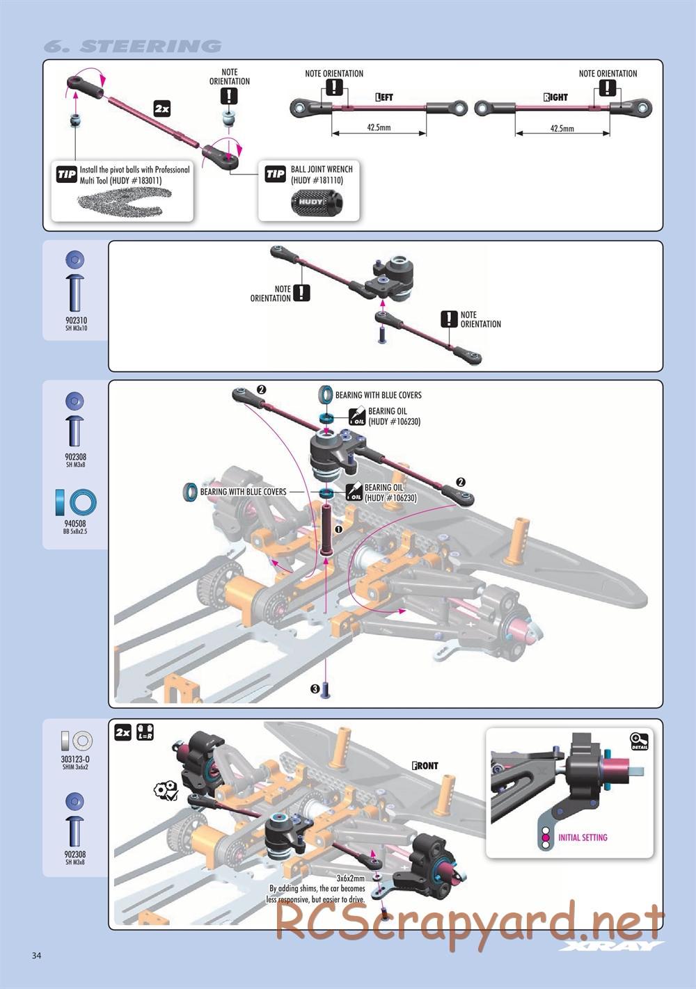 Xray - RX8E.2 2020 (RX8E'20) - Manual - Page 34