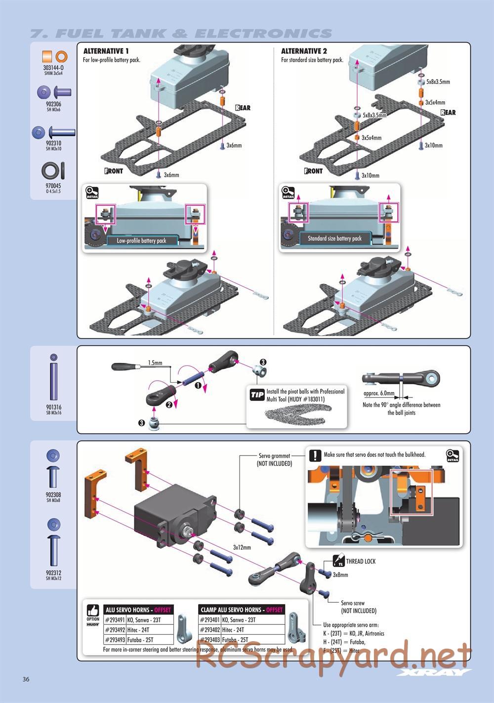 Xray - RX8E.2 2020 (RX8E'20) - Manual - Page 36