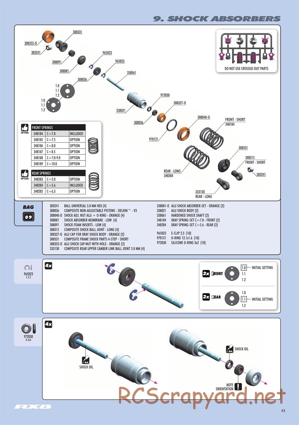 Xray - RX8E.2 2020 (RX8E'20) - Manual - Page 43