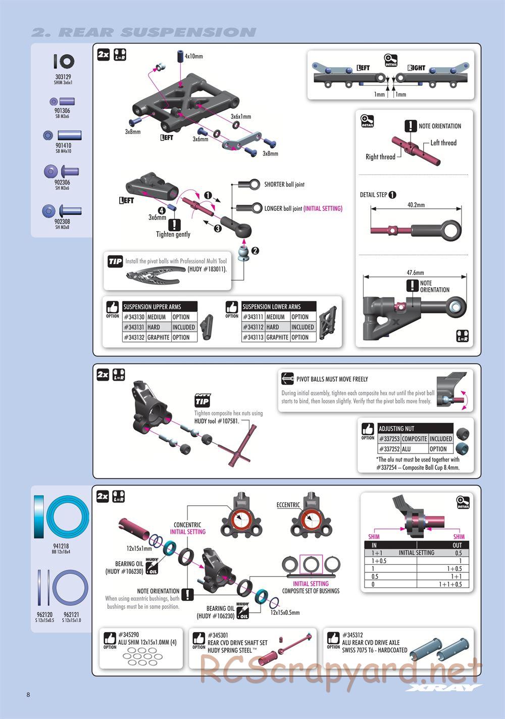 Xray - RX8E 2024 (RX8E'24) - Manual - Page 8