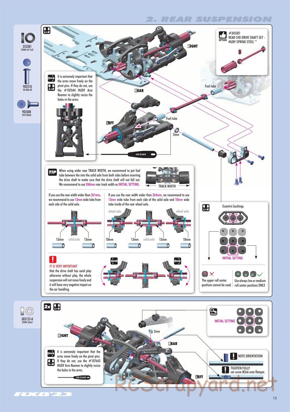 Xray - RX8E 2024 (RX8E'24) - Manual - Page 13