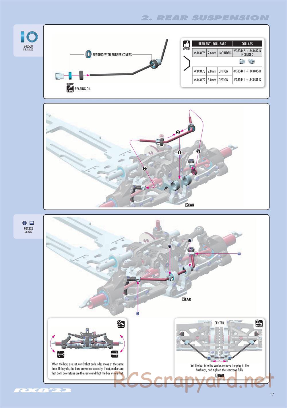 Xray - RX8E 2024 (RX8E'24) - Manual - Page 17