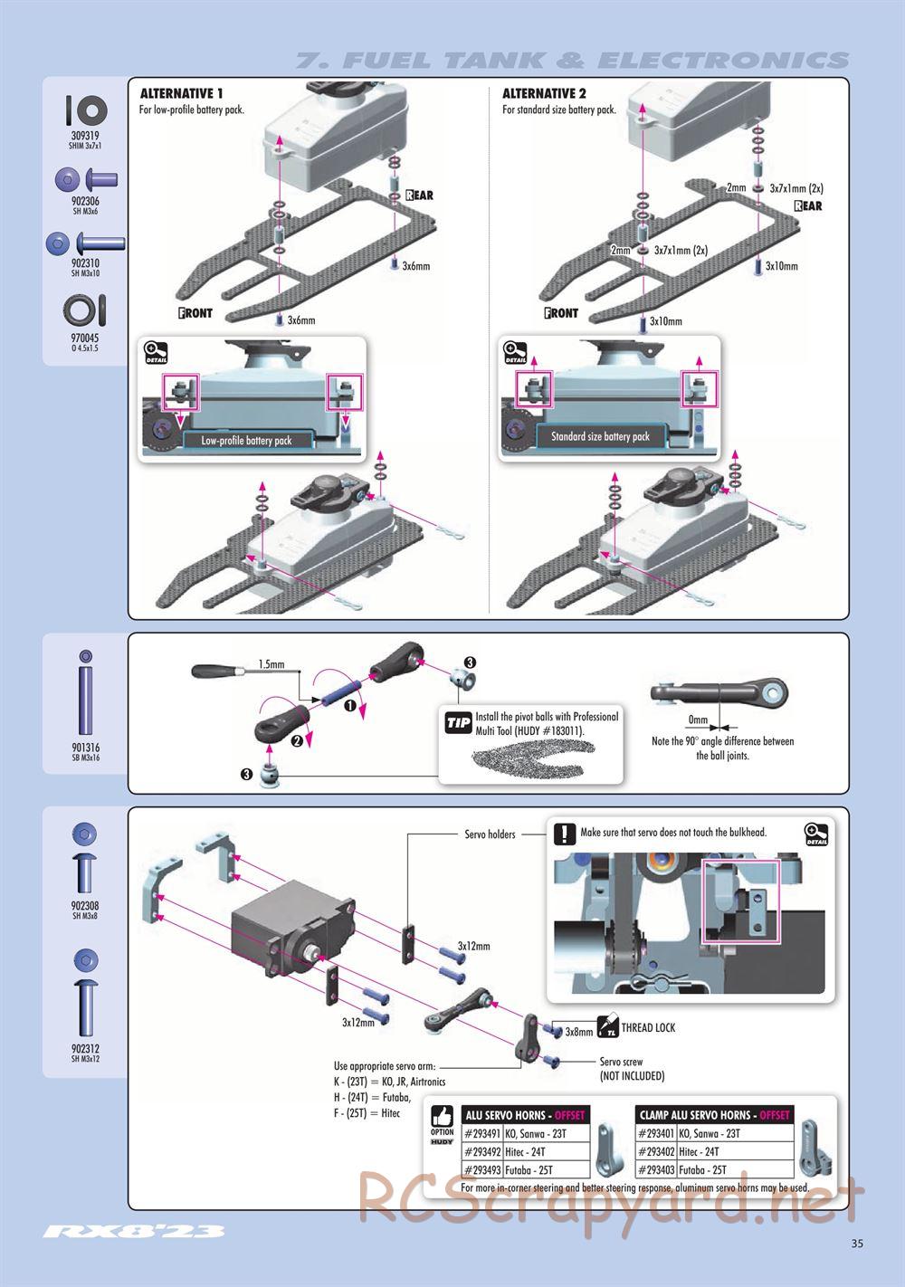 Xray - RX8E 2024 (RX8E'24) - Manual - Page 35