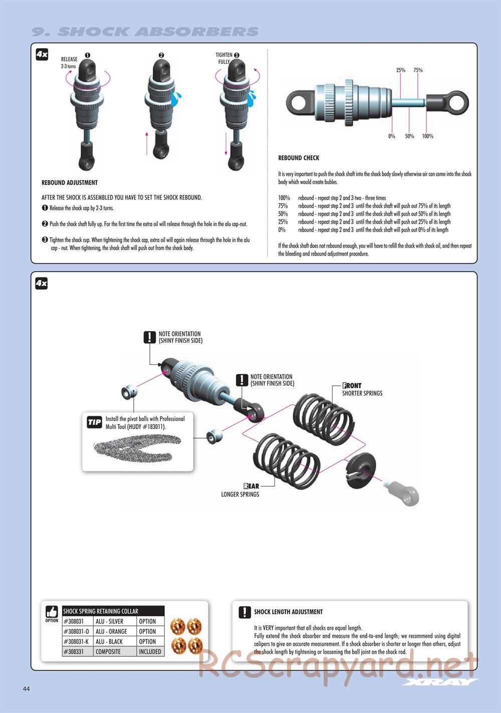 Xray - RX8E 2024 (RX8E'24) - Manual - Page 44