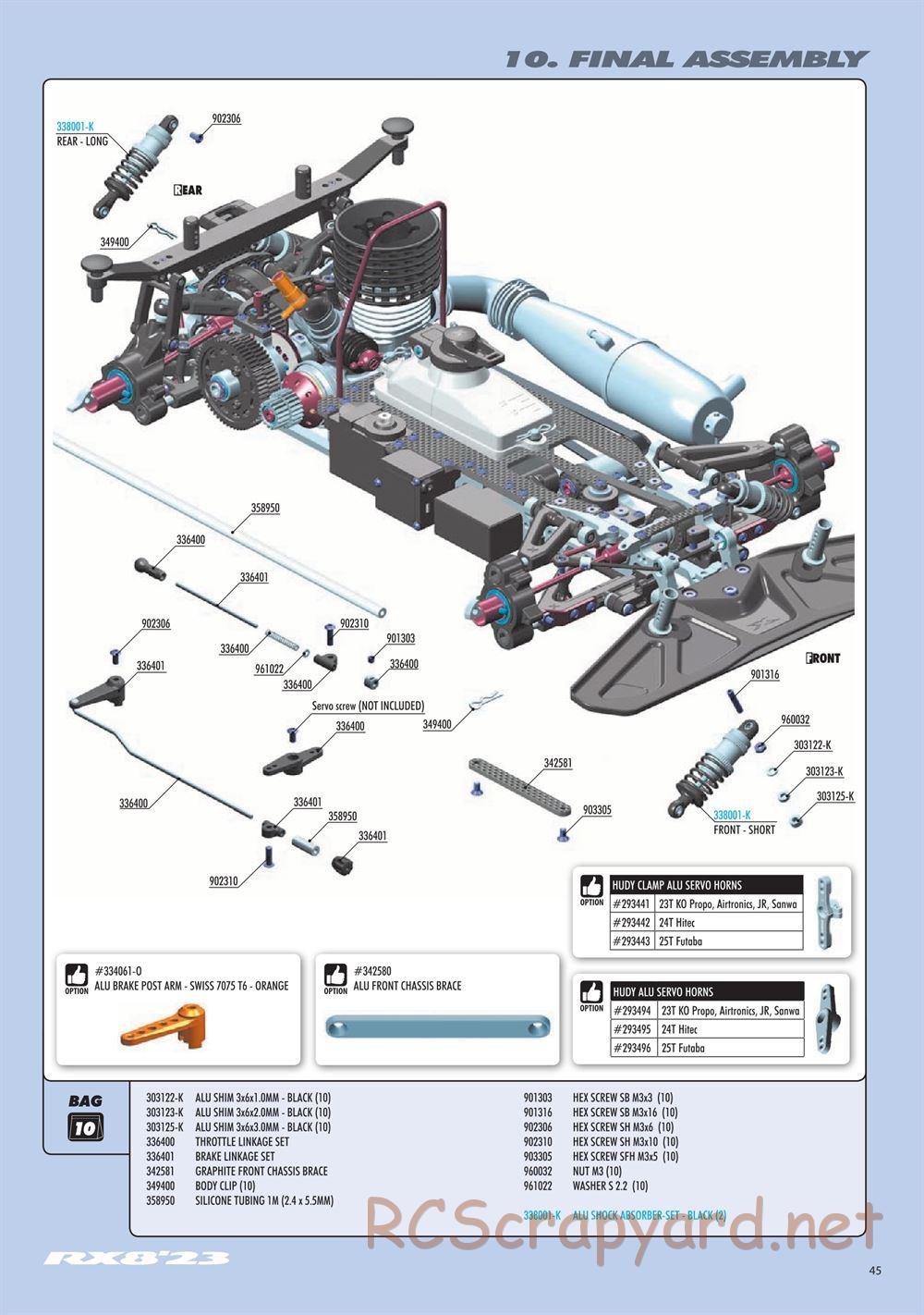 Xray - RX8E 2024 (RX8E'24) - Manual - Page 45