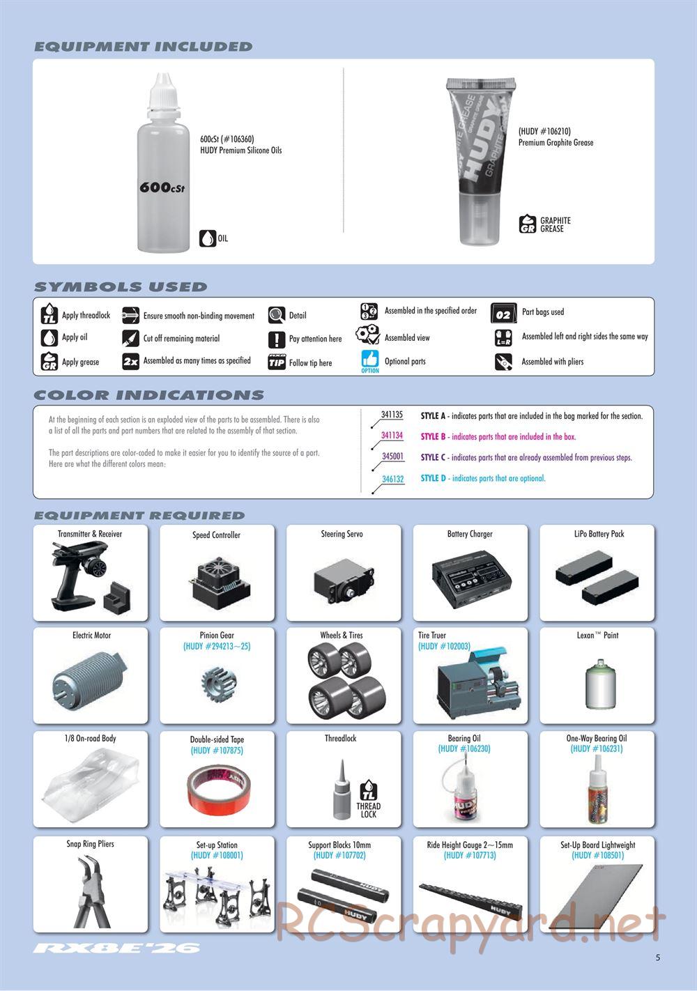 Xray - RX8E 2026 (RX8E'26) - Manual - Page 5