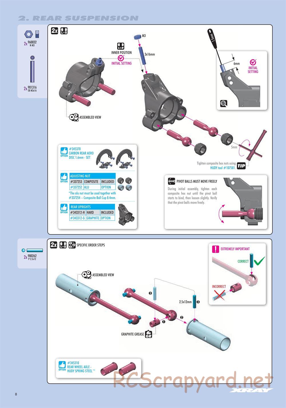 Xray - RX8E 2026 (RX8E'26) - Manual - Page 8