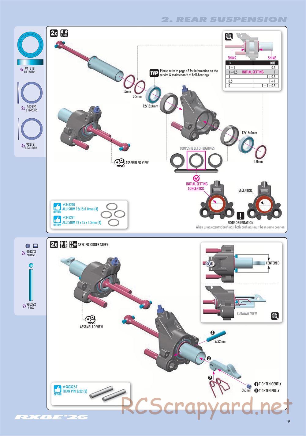 Xray - RX8E 2026 (RX8E'26) - Manual - Page 9