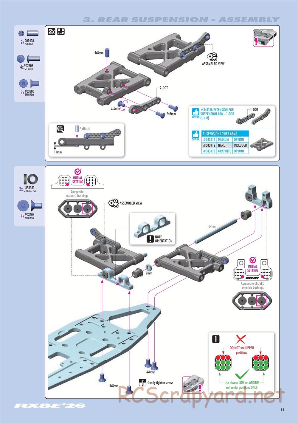 Xray - RX8E 2026 (RX8E'26) - Manual - Page 11
