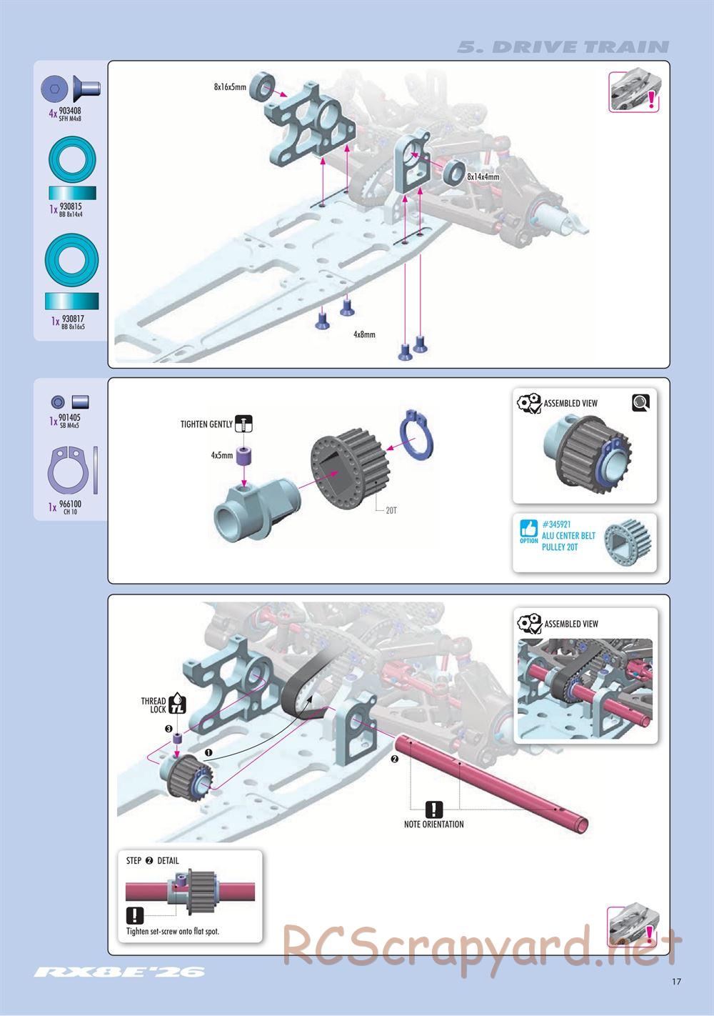 Xray - RX8E 2026 (RX8E'26) - Manual - Page 17