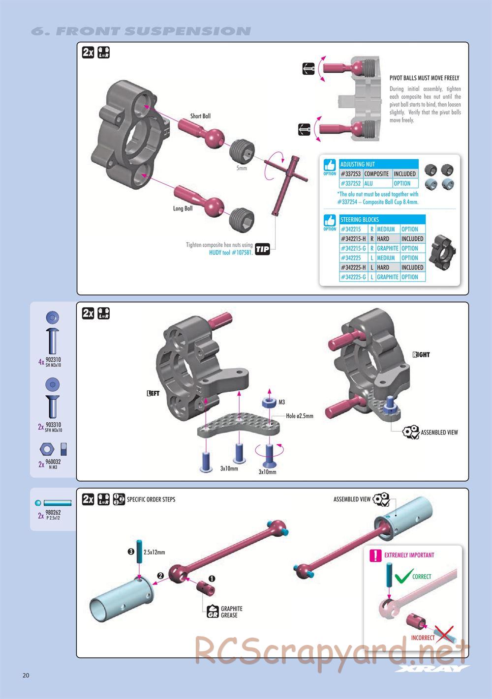 Xray - RX8E 2026 (RX8E'26) - Manual - Page 20