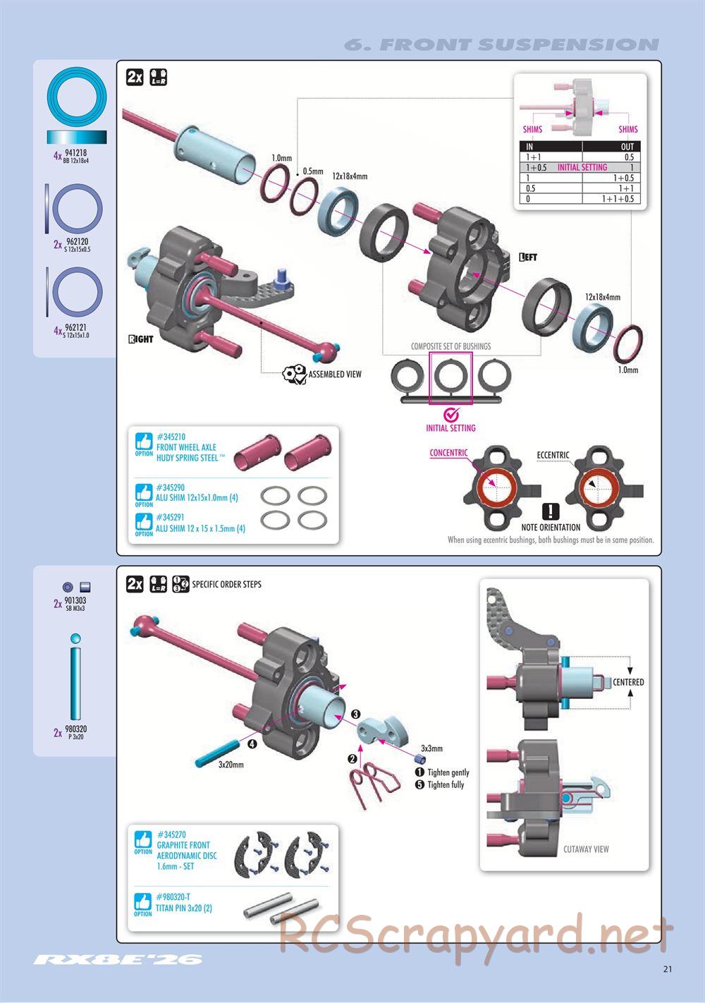 Xray - RX8E 2026 (RX8E'26) - Manual - Page 21