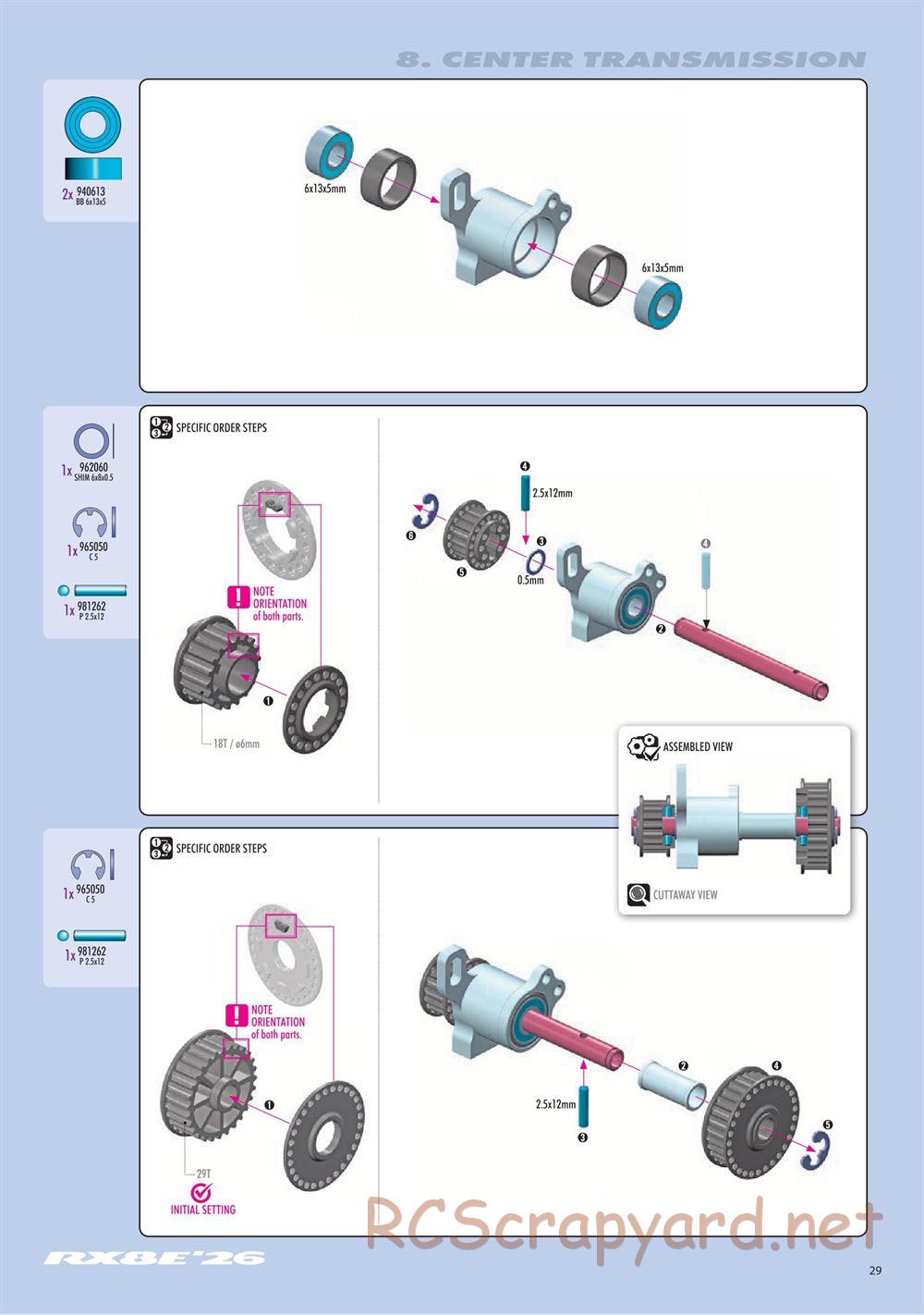Xray - RX8E 2026 (RX8E'26) - Manual - Page 29