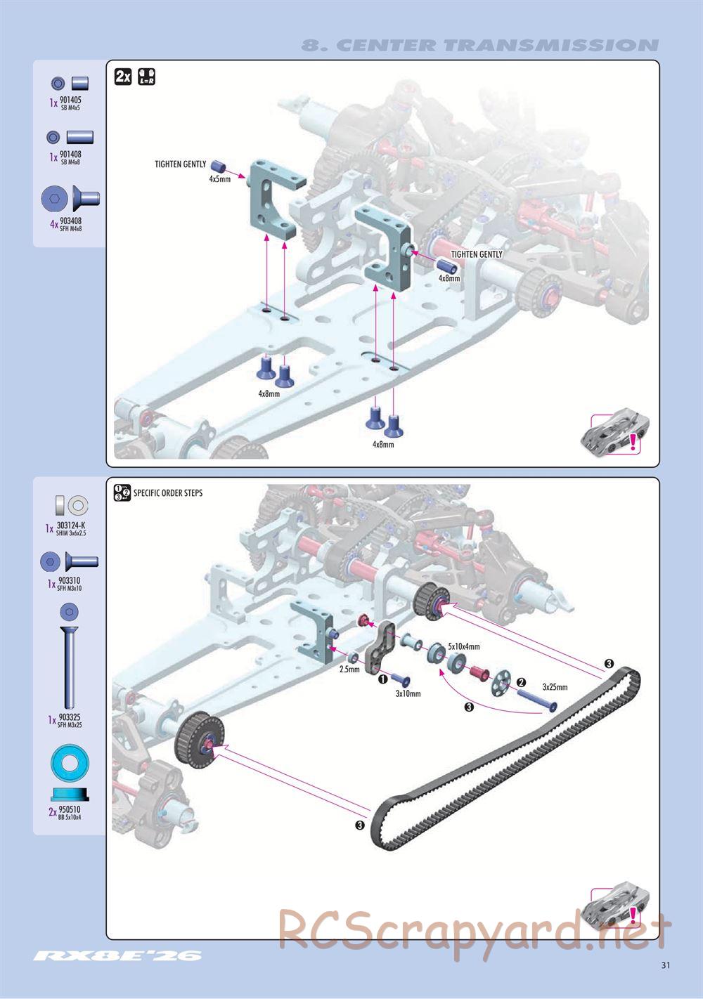 Xray - RX8E 2026 (RX8E'26) - Manual - Page 31