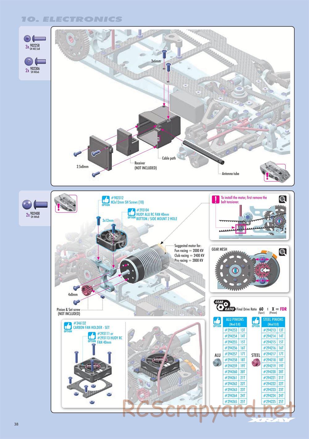 Xray - RX8E 2026 (RX8E'26) - Manual - Page 38