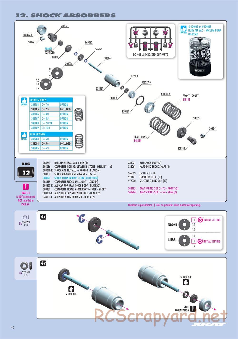 Xray - RX8E 2026 (RX8E'26) - Manual - Page 40