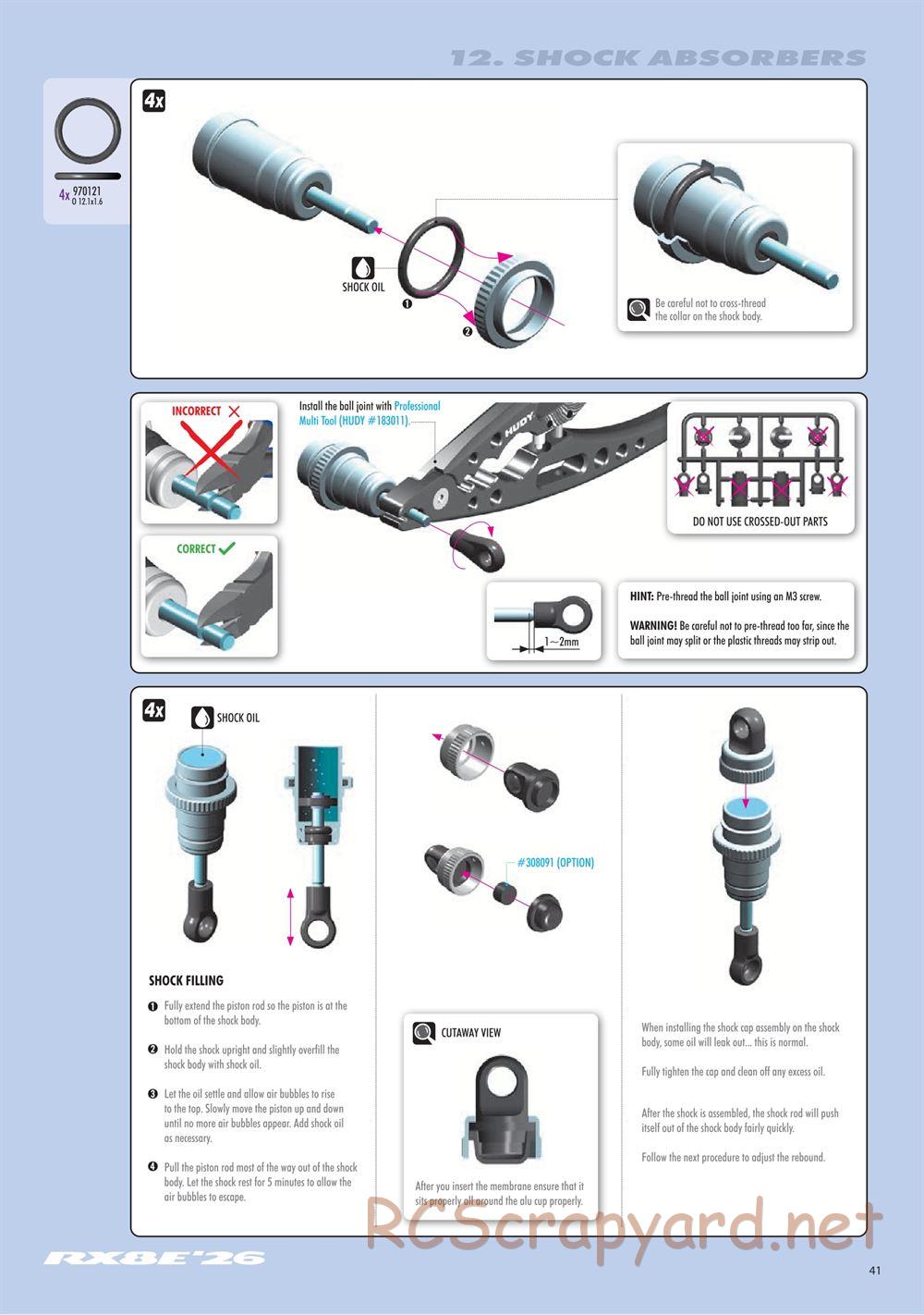 Xray - RX8E 2026 (RX8E'26) - Manual - Page 41