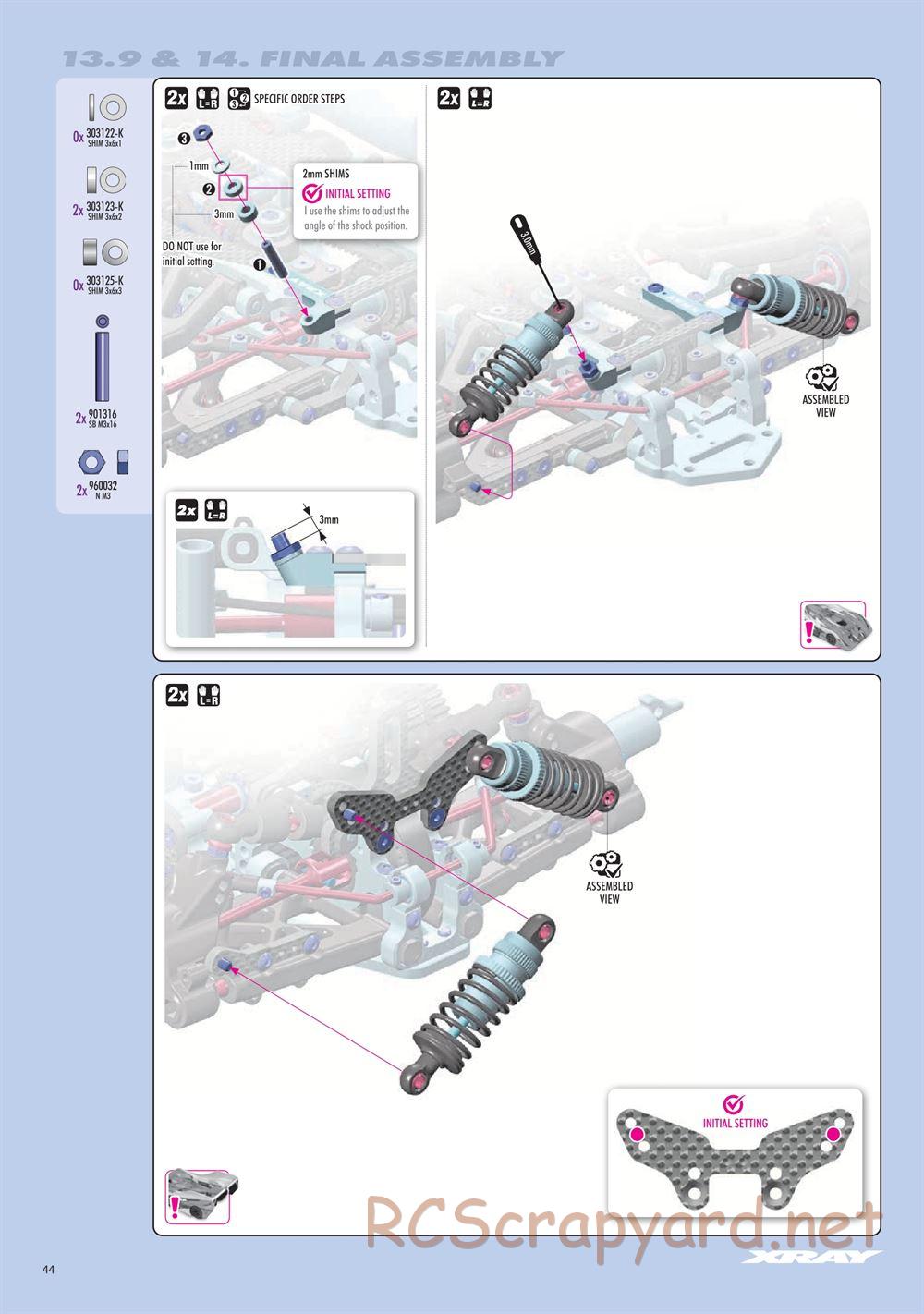 Xray - RX8E 2026 (RX8E'26) - Manual - Page 44