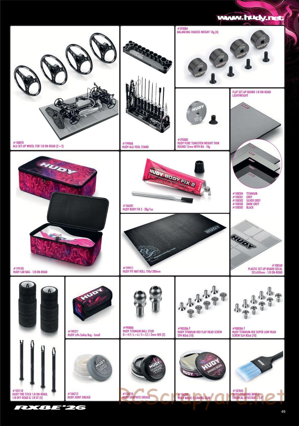 Xray - RX8E 2026 (RX8E'26) - Manual - Page 49