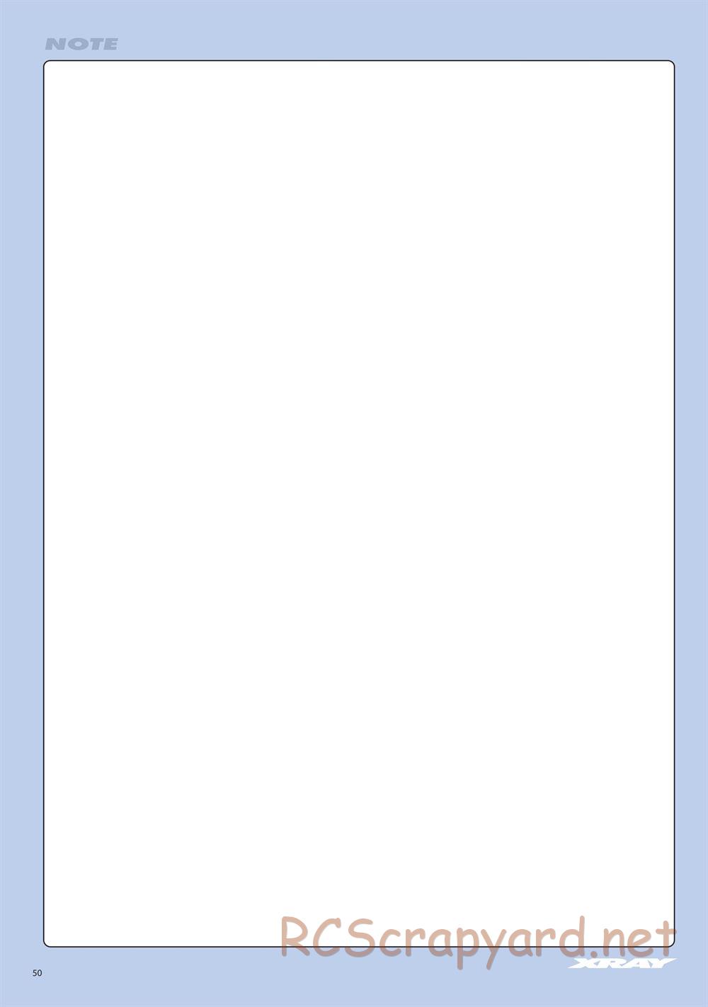 Xray - RX8E 2026 (RX8E'26) - Manual - Page 50