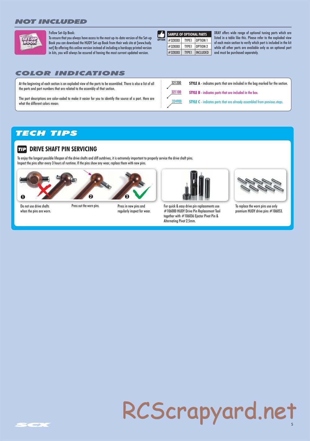 Xray - SCX 2021 (SCX'21) - Manual - Page 5