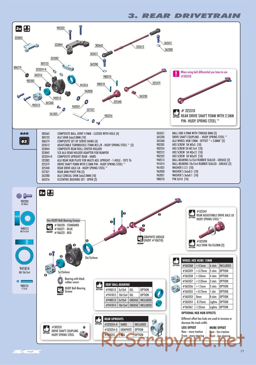 Xray - SCX 2021 (SCX'21) - Manual - Page 17