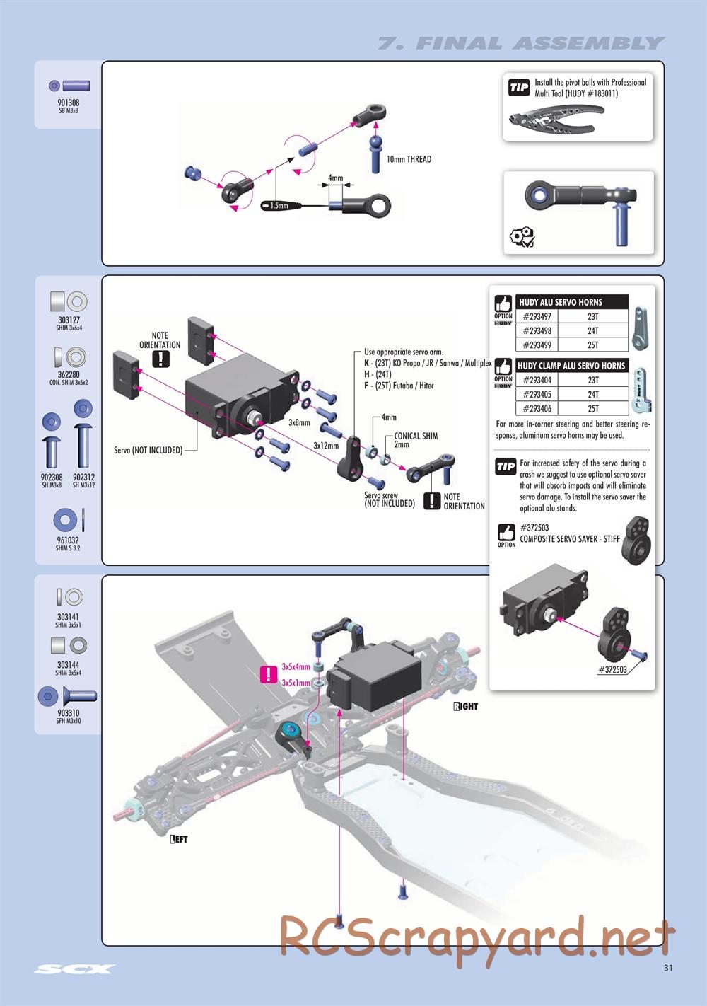 Xray - SCX 2021 (SCX'21) - Manual - Page 31