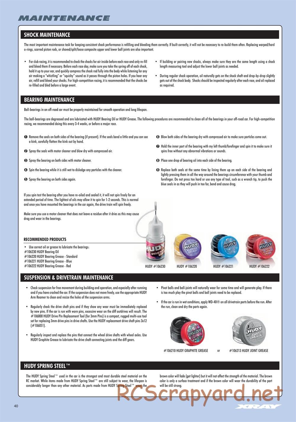 Xray - SCX 2021 (SCX'21) - Manual - Page 40